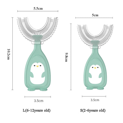 360° U-Shaped Silicone Training Toothbrush for Kids