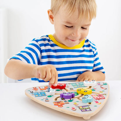 Montessori Wooden Maze Puzzle Boards, Matching Games Educational Learning Toys