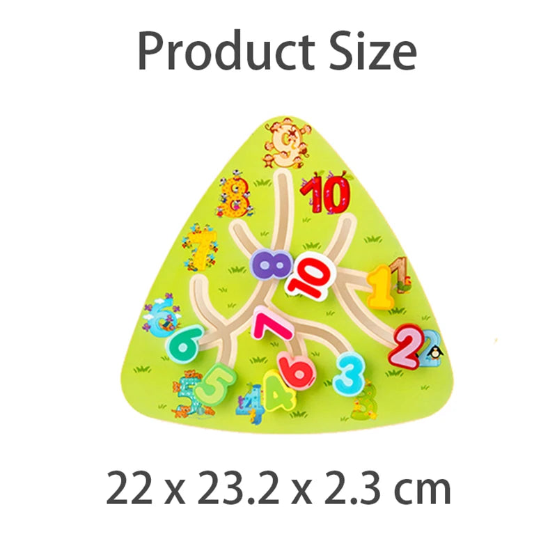 Montessori Wooden Maze Puzzle Boards, Matching Games Educational Learning Toys