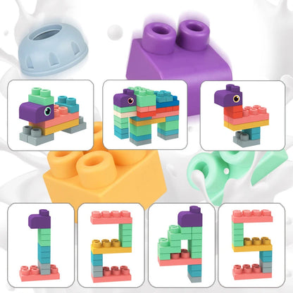 Big Size Soft Building Blocks Toys for Babies and Toddlers, Rubber Bricks