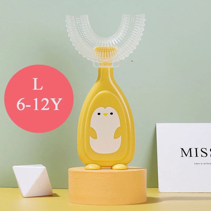 360° U-Shaped Silicone Training Toothbrush for Kids