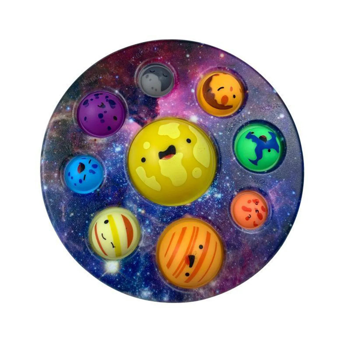 Montessori Eight Planet Push Bubble Fidget Toys, Sensory Stress Relief for Kids