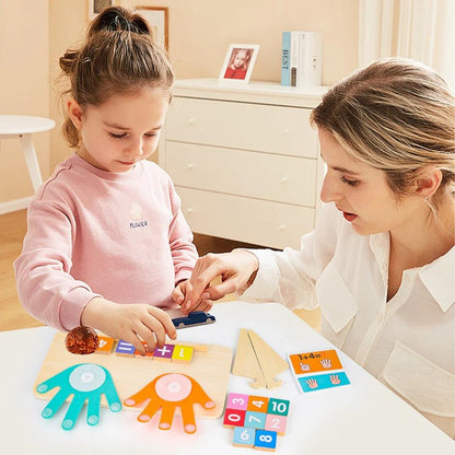 Montessori High Five Math Toy, Counting Early Learning Educational Toys