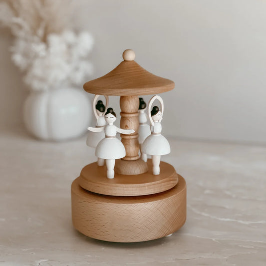 Wooden Rotating Ballet Girl Musical Box