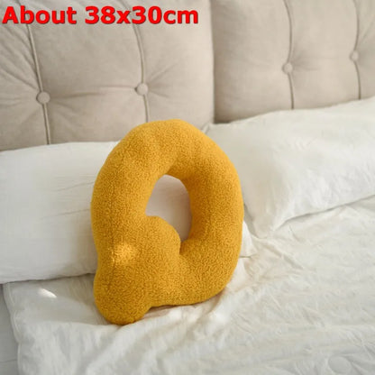 Letters Plush Throw Pillow – Soft Stuffed Kids Toy, Doll, Sofa Cushion, and Room Decor