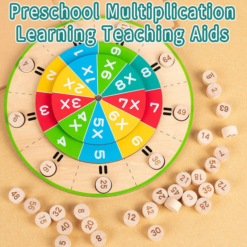 Montessori Math Multiplication Wooden Board Toy for Kids
