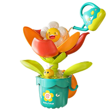 Baby Bath Toy Waterwheel Duck Flower Water Spray Shower Toy for Kids