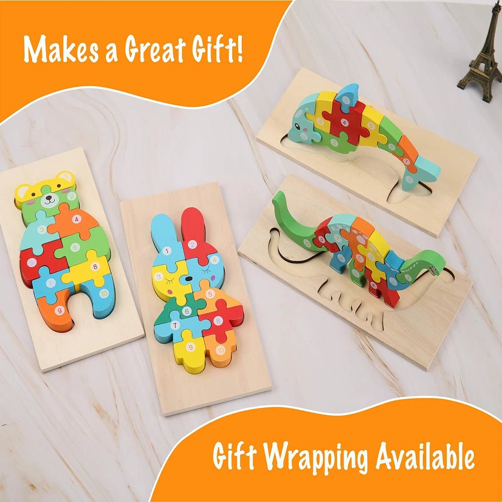 3D Wooden Animal Puzzles - LittleOzKid
