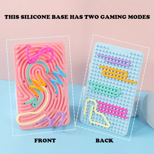 Silicone Sensory Activity Board – Quiet Travel Toy & Fidget for Focus