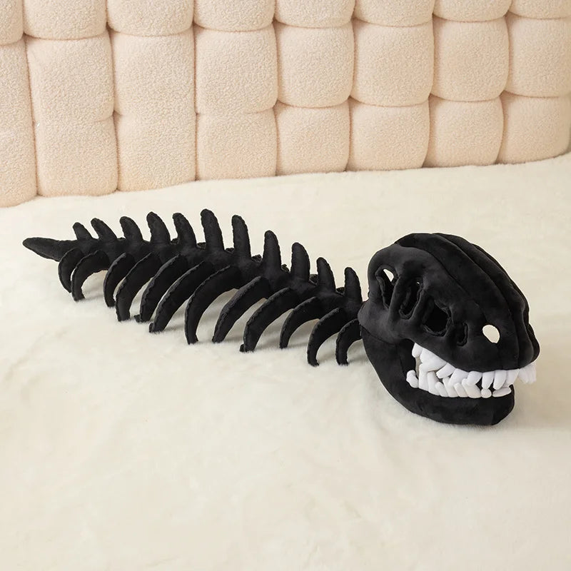 75/115cm Cozy Dinosaur Skeleton Head Costume Plush Toy
