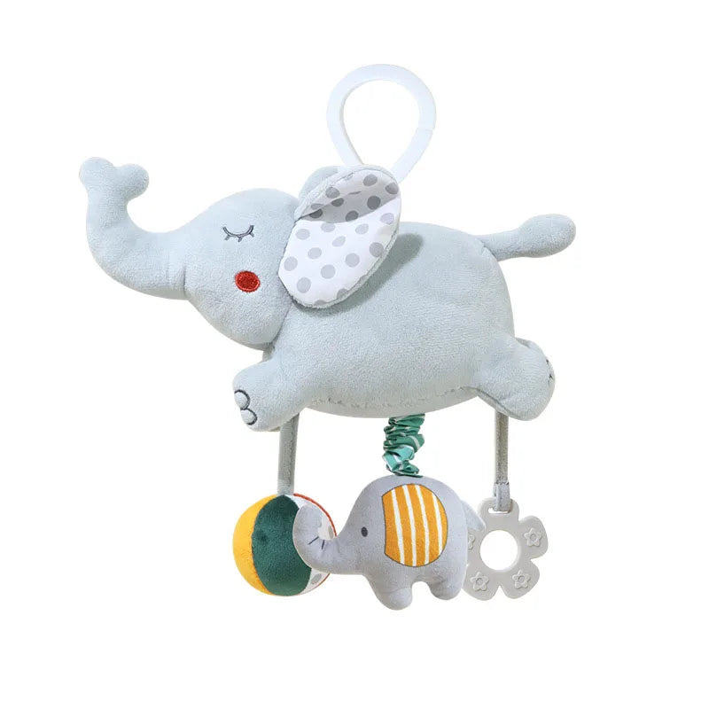 Baby Stretch Activity Spiral Plush Mobile - Sensory Hanging Toy for Car Seat, Crib, Pram, and Stroller
