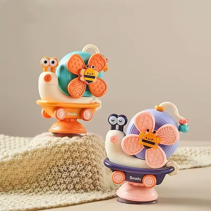 Baby Montessori Suction Spinner Toy, Bath Sensory & High Chair Suction for Toddlers
