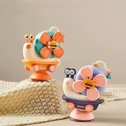 Baby Montessori Suction Spinner Toy, Bath Sensory & High Chair Suction for Toddlers