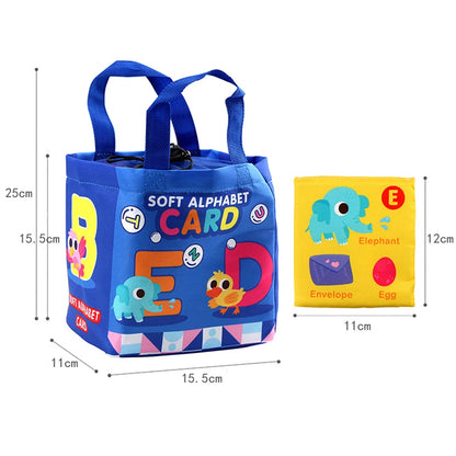 Baby Soft Alphabet Cards Toys, 26Pcs ABC Alphabet Flash Cards Early Learning Toy