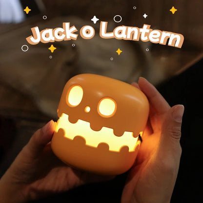 Pumpkin Night Light Funny Halloween Stepless Dimming Eye Timing Sleeping Night Light