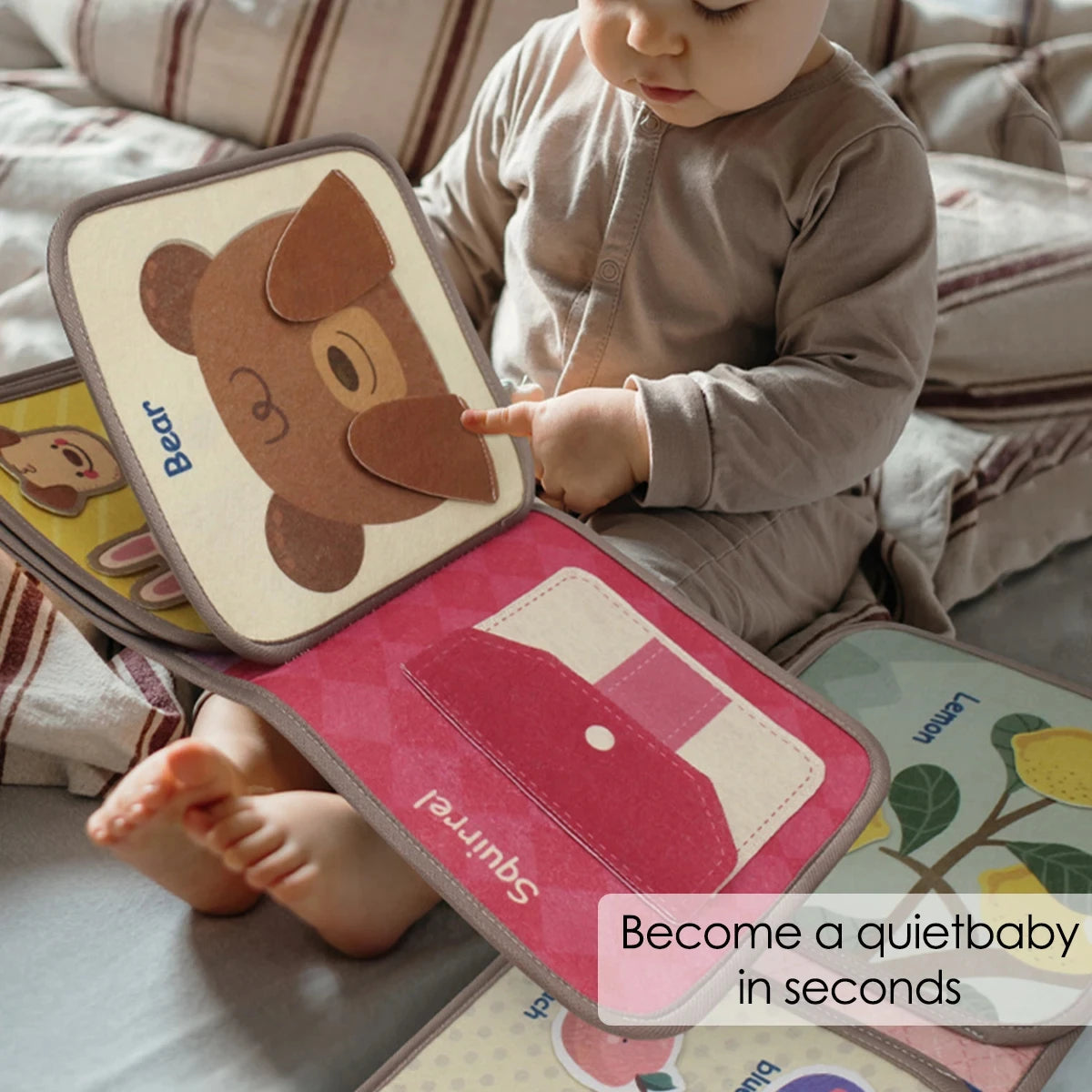 Montessori Quiet Felt Book for Toddlers & Babies – Early Learning Sensory Activity Book