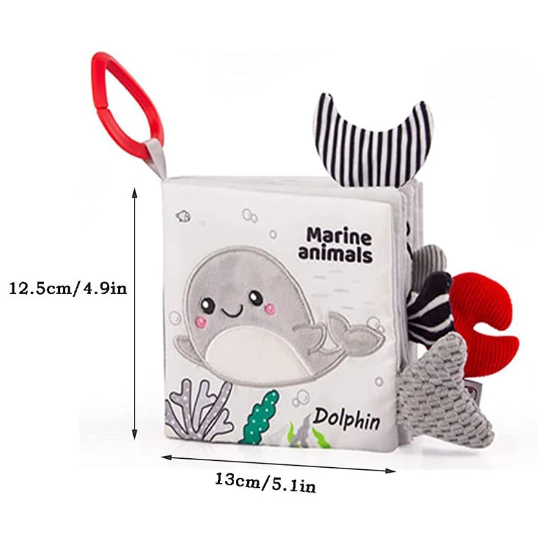 Sensory Soft Baby Books 3D Touch Feel (Quiet Cloth Book, Fabric Books) - LittleOzKid