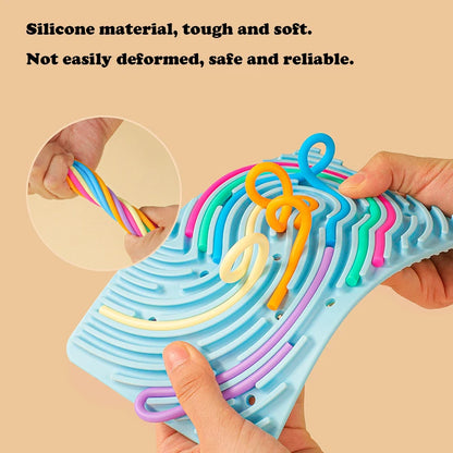 Silicone Sensory Activity Board – Quiet Travel Toy & Fidget for Focus