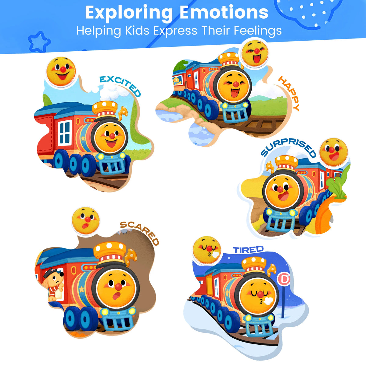 Montessori The Little Train’s Travel Felt Busy Book Adventures