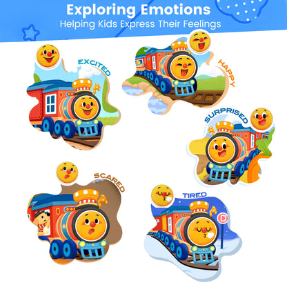 Montessori The Little Train’s Travel Felt Busy Book Adventures