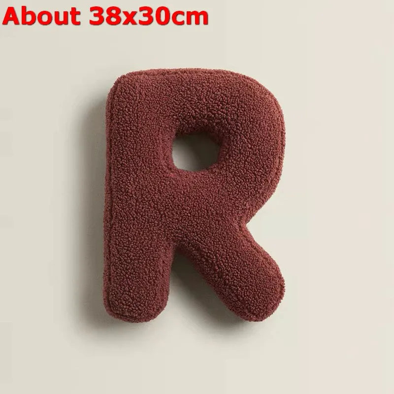 Letters Plush Throw Pillow – Soft Stuffed Kids Toy, Doll, Sofa Cushion, and Room Decor