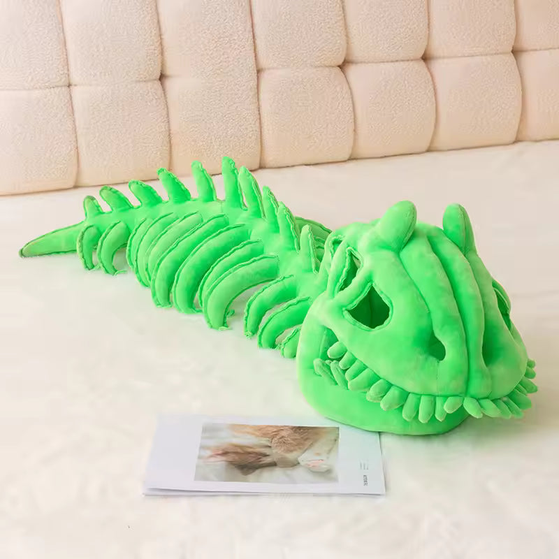 Cozy Dinosaur Skeleton Head Costume Plush Toy