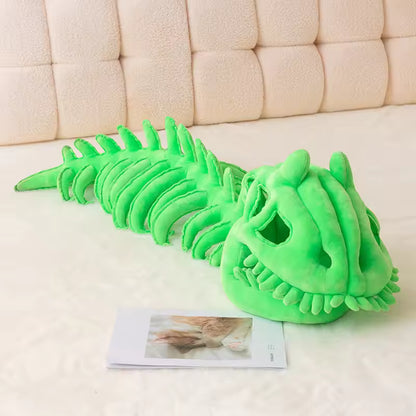 Cozy Dinosaur Skeleton Head Costume Plush Toy