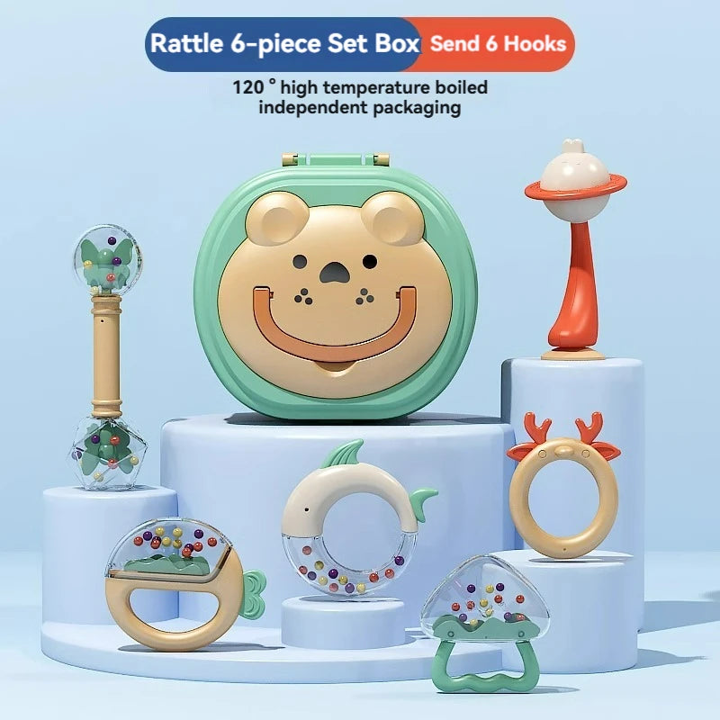 Baby Teether Gum Rattle Educational Baby Toys, Soft Teething Toys - LittleOzKid
