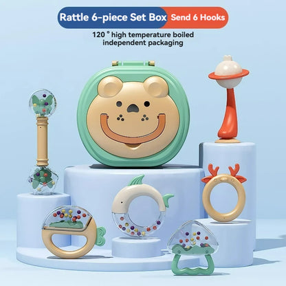 Baby Teether Gum Rattle Educational Baby Toys, Soft Teething Toys - LittleOzKid
