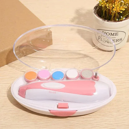 Safe Electric Baby Nail Trimmer with LED & Quiet Motor