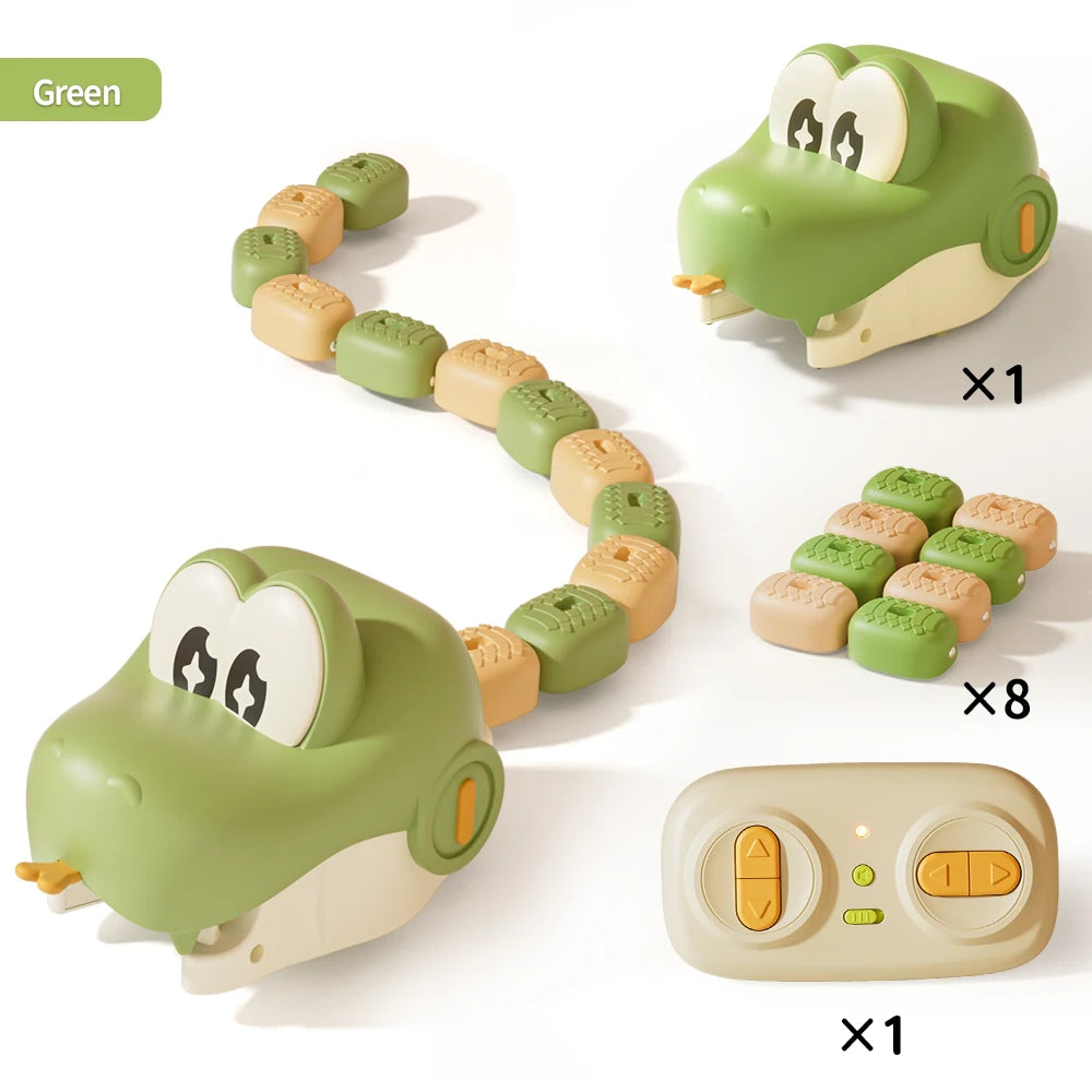 Electric Remote Control Magnetic Snake Car Greedy Bean Chasing Game Toy