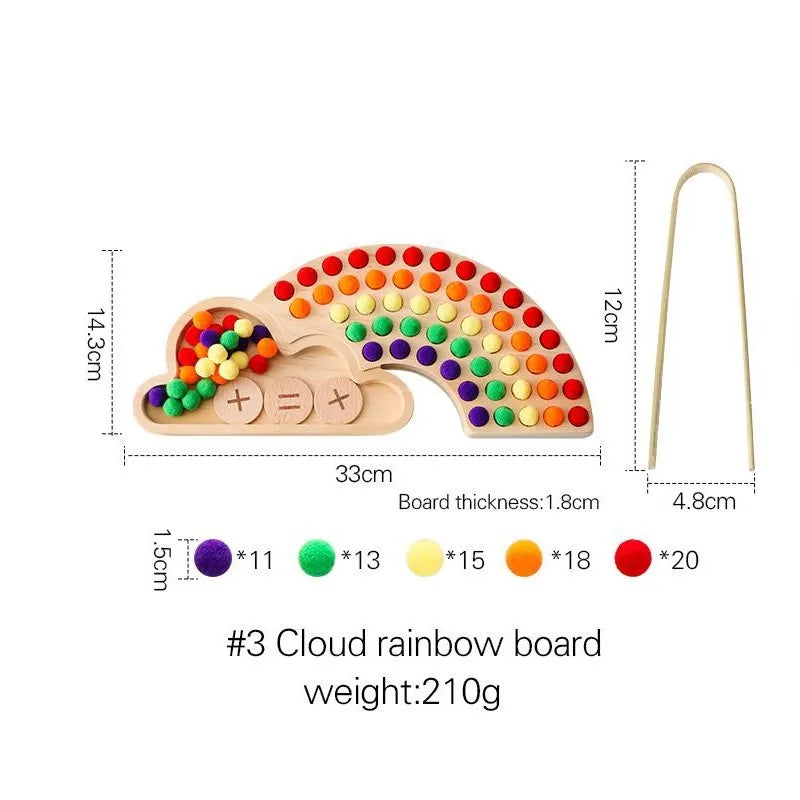 Wooden Rainbow Busy Board - LittleOzKid