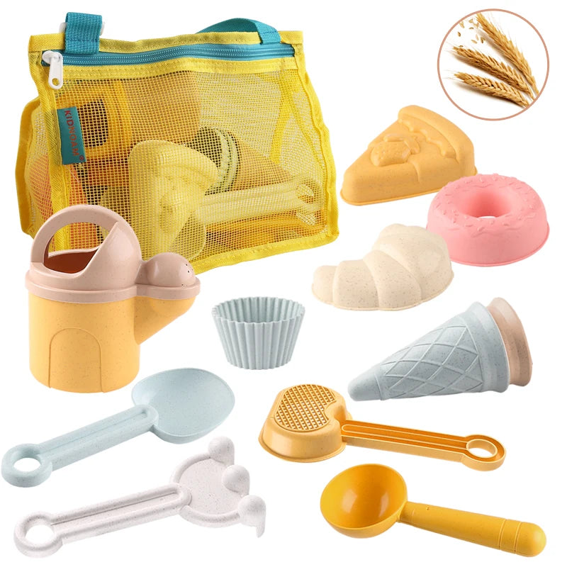 11-Piece Kids Beach Toy & Gardening Set with Straw Water Bottle & Crossbody Bag