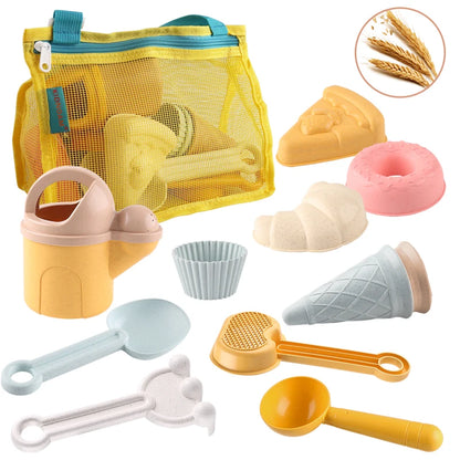 11-Piece Kids Beach Toy & Gardening Set with Straw Water Bottle & Crossbody Bag