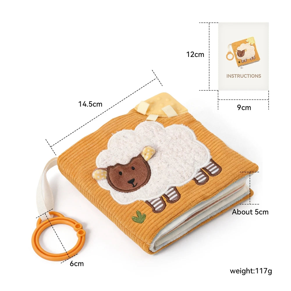 3D Montessori Sensory Cloth Book with Teether (0-36m)