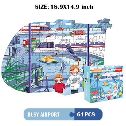 Unique Toddlers Montessori jigsaw Puzzle With Box