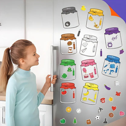 10Pcs Fridge Magnetic Color Sorting Toys - Educational Toddler Gift