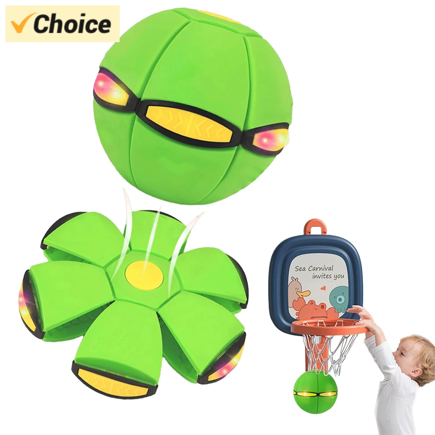 UFO Stomp Rocket Launcher & Flying Saucer Hop Ball – Outdoor Kids Toy