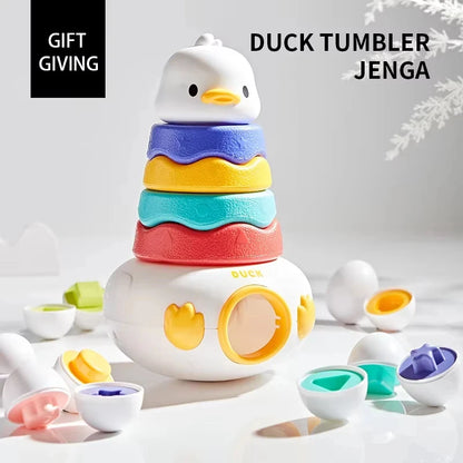 Montessori Duck Stacking Toy – Tumbler & Sorting Game for Babies and Toddlers