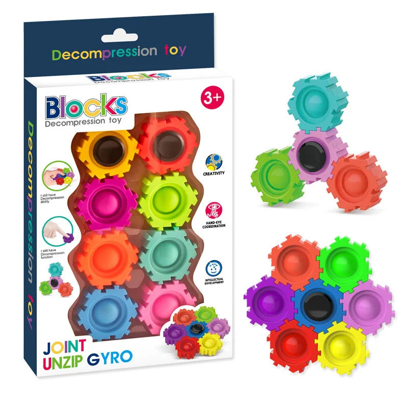 Push and Pop Gear Spinner Sensory Stress Relief  Toy