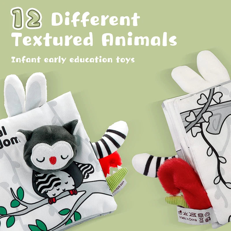Sensory Soft Baby Books 3D Touch Feel (Quiet Cloth Book, Fabric Books) - LittleOzKid