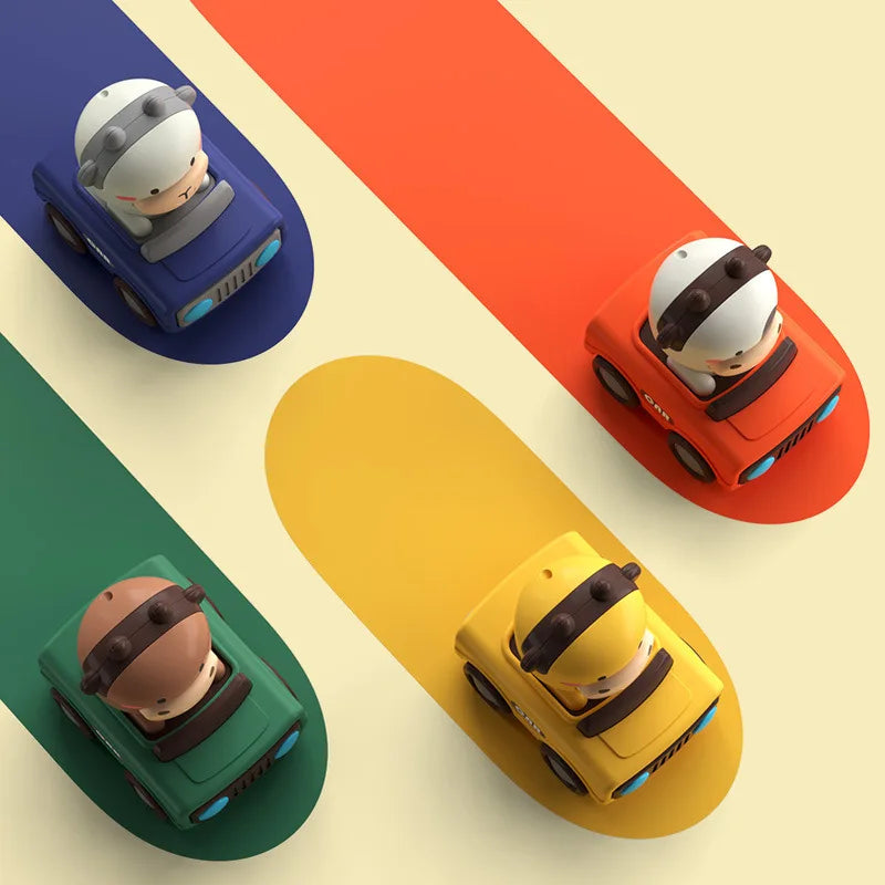 Toddlers Press & Go Car, Baby Animal Racing Cars
