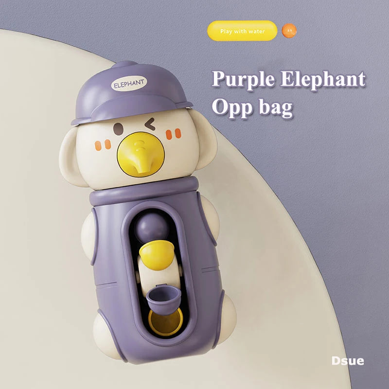Cute Duck/Elephant Baby Shower Bath Toy, Water Play Spinner with Suction Cup Water wheel Games for Bath time