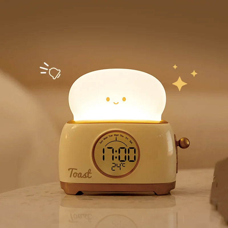 Kid Alarm Digital Clock LED Night Light with Temperature Display