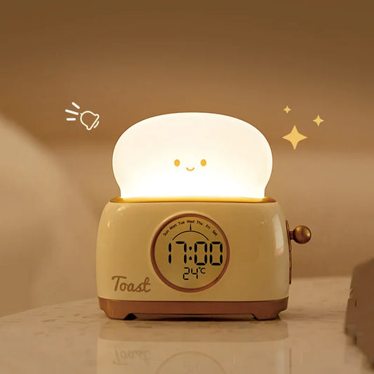 Kid Alarm Digital Clock LED Night Light with Temperature Display
