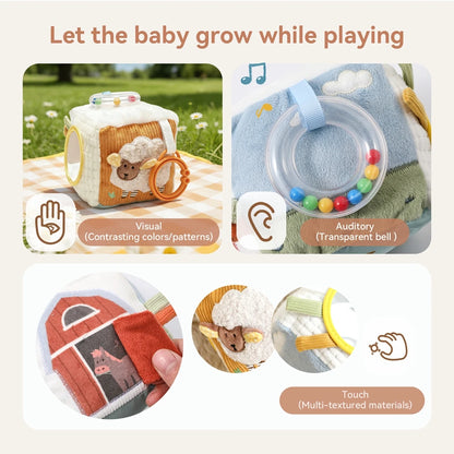 Montessori Sensory Magic Tissue Box for Infants 0-12m, Great for Fine Motor & Early Learning