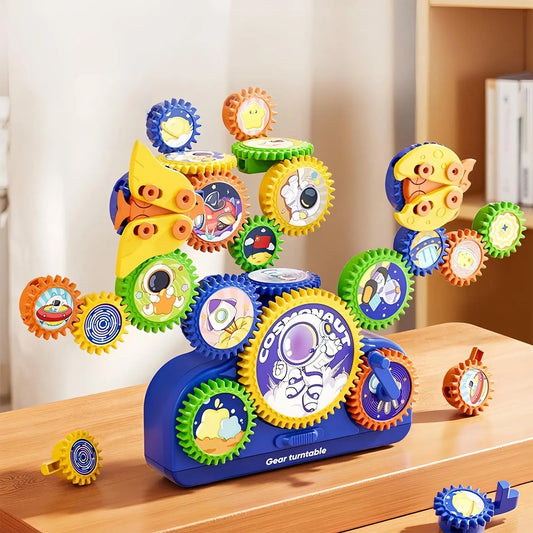 Kids STEM Electric Gears Building Blocks Set Toy – Educational Construction Game