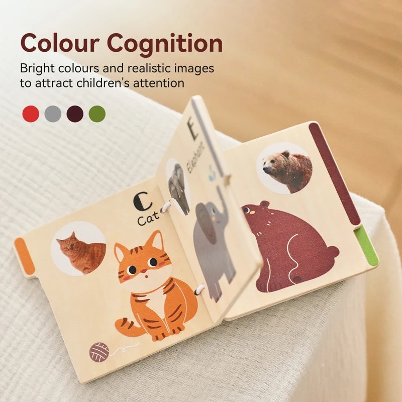 Montessori Animal Flap Picture Book, Learning Book Toys for Baby ad Toddler