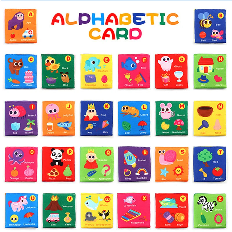 Baby Soft Alphabet Cards Toys, 26Pcs ABC Alphabet Flash Cards Early Learning Toy
