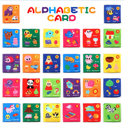 Baby Soft Alphabet Cards Toys, 26Pcs ABC Alphabet Flash Cards Early Learning Toy